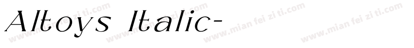 Altoys Italic字体转换